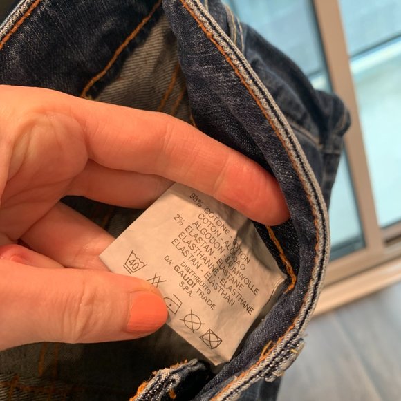 Gaudi Jean Short Orange Gem Logo - Picture 5 of 7